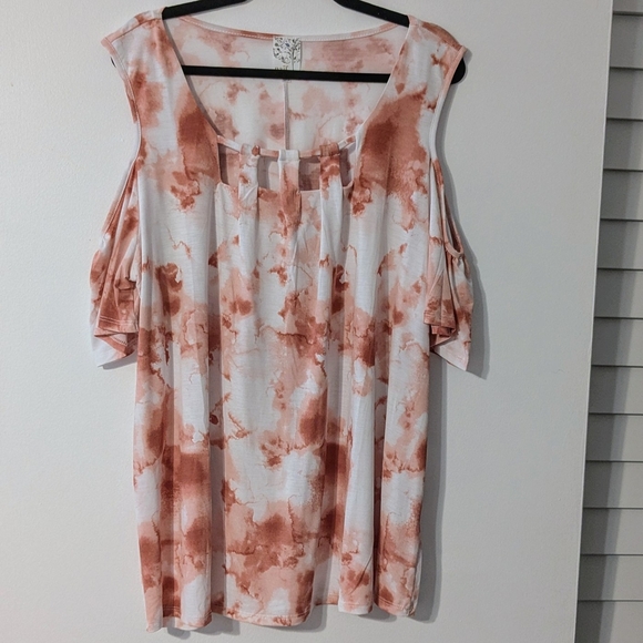 Tops - Women's Tie-Dye Cold Shoulder Top